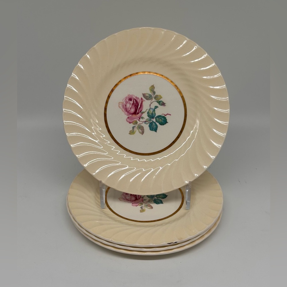 Vintage Burleigh Ware IRONSTONE Bread/Dessert Plates - Set of 4